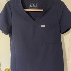 FIGS- Navy Catarina One Pocket Scrub Top